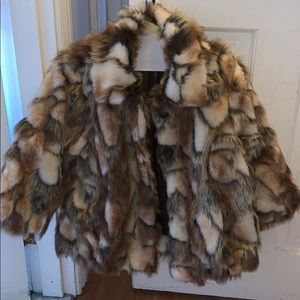 willow and clay faux coat